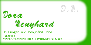 dora menyhard business card
